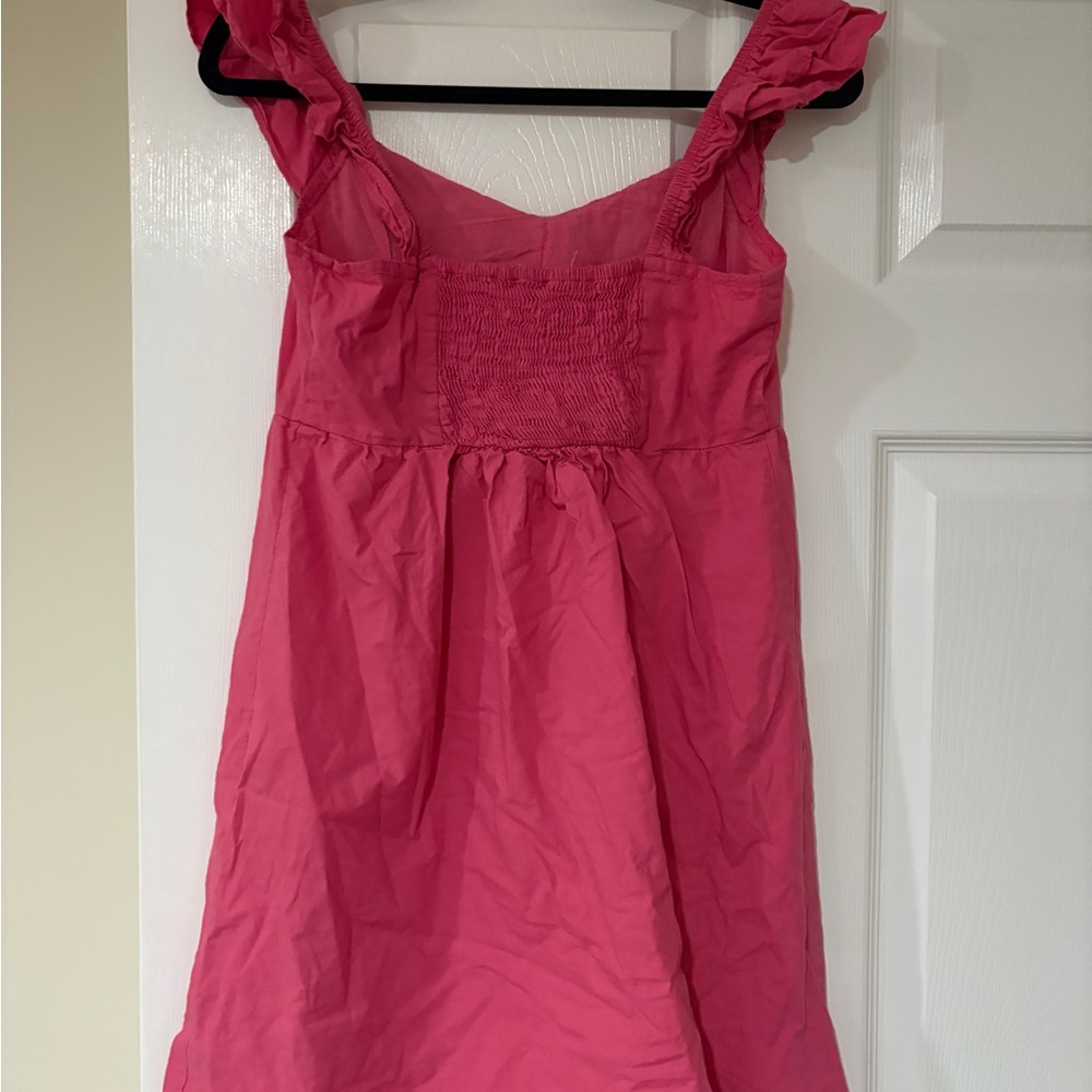 Pink Ruffled Mini Dress - Picture 2 of 4